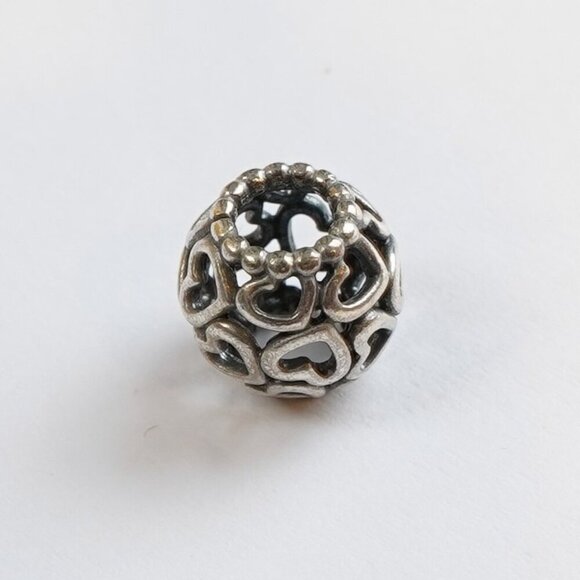 Pandora Sterling Silver Open Your Heart Ball Bead Charm 790964 - Picture 2 of 3